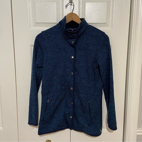 Eddie Bauer Full Zip Blue Sweater Sweatshirt Hoodie Medium - Picture 2 of 7